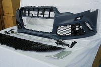 Kit de carrocería estilo RS6 para Audi A6 S6 C7 C7.5 2012-2018, cubierta de parachoques delantero con parrilla de malla negra brillante, compatible con vehículos estadounidenses.
