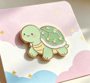 เข็มกลัดโลหะรูปเต่าน่ารัก ลายการ์ตูน ชุบทองเคลือบแข็ง ลายสัตว์ ของสะสม - Product Image 1