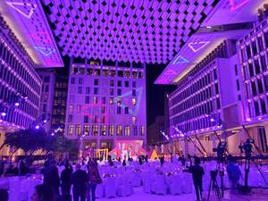 ระบบโครงหลังคาอะลูมิเนียมอัลลอยด์ โครงหลังคาอะลูมิเนียมพร้อมสลักเกลียวสำหรับติดตั้งไฟเวที โครงทรัสสำหรับคอนเสิร์ต เวทีคอนเสิร์ตเคลื่อนที่ - Product Image 2