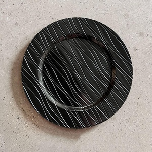 13 pouces 4 couleurs placage rond Durable en plastique ondulé fruits <span class=keywords><strong>plat</strong></span> bol plateau décoratif chargeur plaque pour la décoration de la maison - Product Image 5