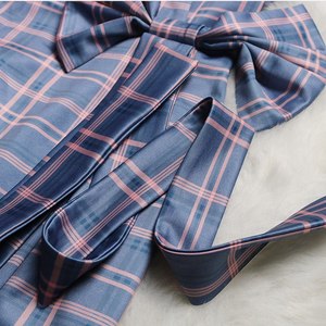 Sexy Chic Irrégulière Une Épaule <span class=keywords><strong>Plaid</strong></span> Noeud Papillon Dames Robes De Bal - Product Image 6