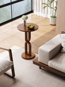 Modern <b>Round</b> Wood <b>Coffee</b> <b>Table</b> Minimalist Design Living Room Furniture Decorative Side <b>Table</b> - Product Image 1