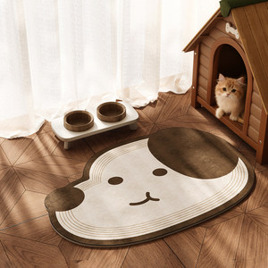 Tapis pour animaux de compagnie en boue de diatomée, doux, en forme d'alien de dessin animé, absorbant, antidérapant, imperméable et résistant aux taches, pour chats et chiens - Product Image 2