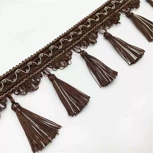 7cm 긴 폴리 에스터 스트레치 많은 색상 20m 롤 라틴 커튼 술 프린지 - Product Image 6