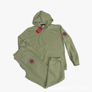 Set Sportivo Casual Unisex Trendy Cross-Border, Felpa con Cappuccio in Maglia Solida da 350g per l'Autunno - Product Image 3