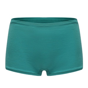 Logo personnalisé <span class=keywords><strong>laine</strong></span> mérinos femmes Boyshort <span class=keywords><strong>sous</strong></span>-vêtements couverture complète sans couture caleçon doux extensible Boxer confort Flex Fit Boyshort - Product Image 2