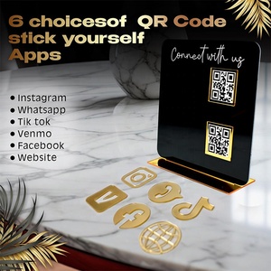 Support de signalisation élégant et personnalisé pour code QR Cash App et réseaux sociaux professionnels - Product Image 6