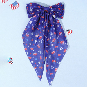 CN独立日精品大号发弓夹女孩长尾法国夹女性7月4日发夹 - Product Image 1