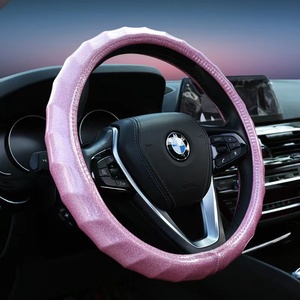 Funda de <span class=keywords><strong>Volante</strong></span> de Coche <span class=keywords><strong>con</strong></span> Brillantina, de Cuero, Universal, para Coche, Camioneta, SUV, Furgoneta - Product Image 2