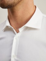 Kemeja Pria Slim Fit Lengan Panjang Kasual Bisnis Kerah Tegak Musim Semi Bernapas Anti Kusut Ramah Lingkungan Mewah