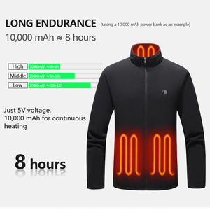 Veste chauffante d'hiver à batterie rechargeable pour femmes polaire veste chauffante électrique USB personnalisée pour hommes - Product Image 4