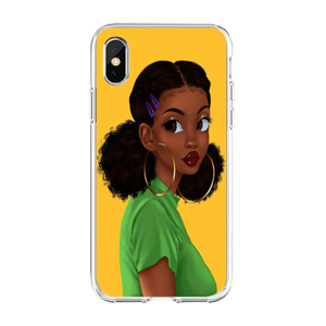Diseño personalizado de moda negro chica contraportada accesorios de la caja del teléfono para <span class=keywords><strong>iPhone</strong></span> XS 11 12 13 14 Pro Max TPU suave <span class=keywords><strong>funda</strong></span> de dibujos animados - Product Image 6