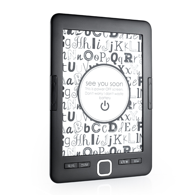 BK6033 6-Inch Linux System Ebook Reader E-Ink 212ppi No Front Light English PDF TXT Chinese Japanese Greek Russian Portuguese