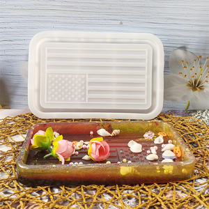 Molde de fundición de silicona hecho a mano Kingnoo para adornos decorativos DIY bandeja de bandera de silicona estilo Ins X0329 en stock - Product Image 3