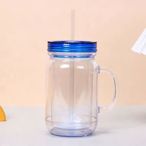 Taza de Cerveza de Viaje de Plástico de 20 oz, Ecológica, Libre de BPA, con Doble Pared, Reutilizable, Transparente, con Asa de Globo de Nieve y Tapa Antiderrames - Product Image 3