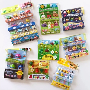 جديد للأطفال على شكل حيوان ، مختارات بينو من الدرجة الغذائية ، شوك فواكه بلاستيكية صغيرة لتزيين الكيك ، شوك - Product Image 1