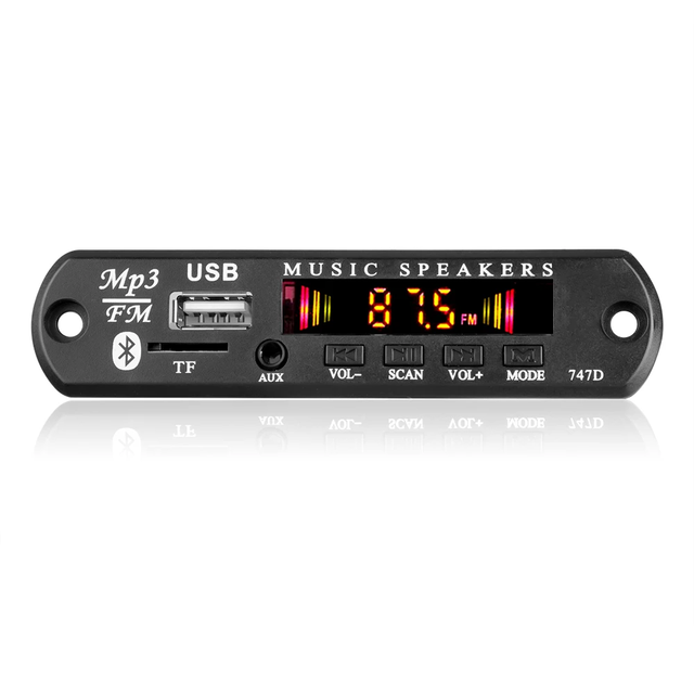 New Wireless BT 5.0 9V-12V MP3 WMA Decoder Board Car Audio USB TF FM Radio Module Color Screen MP3 Player Remote Control 180-Day