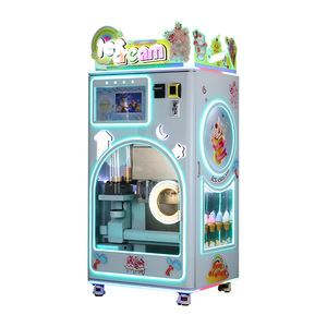 Machine à glaces molles commerciale personnalisée pour intérieur, avec écran tactile, acceptant pièces et billets, idéale pour les salles de jeux. - Product Image 1