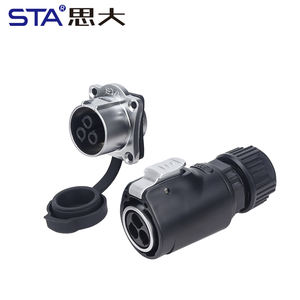 Conector de enchufe de aviación a prueba de agua SL24, enchufe recto de plástico macho hembra, receptáculo de Metal cuadrado de 2/3/4pin - Product Image 1