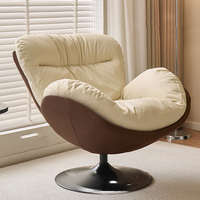 Fauteuil de relaxation moderne de luxe pour la maison, pivotant et à bascule, avec dossier en aile d'oiseau, idéal pour salon et chambre, pour l'ameublement intérieur