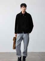 Veste bomber en velours côtelé pour homme, nouvelle collection automne-hiver 2025, épaisse, streetwear, mode décontractée, fermeture éclair, coupe ample