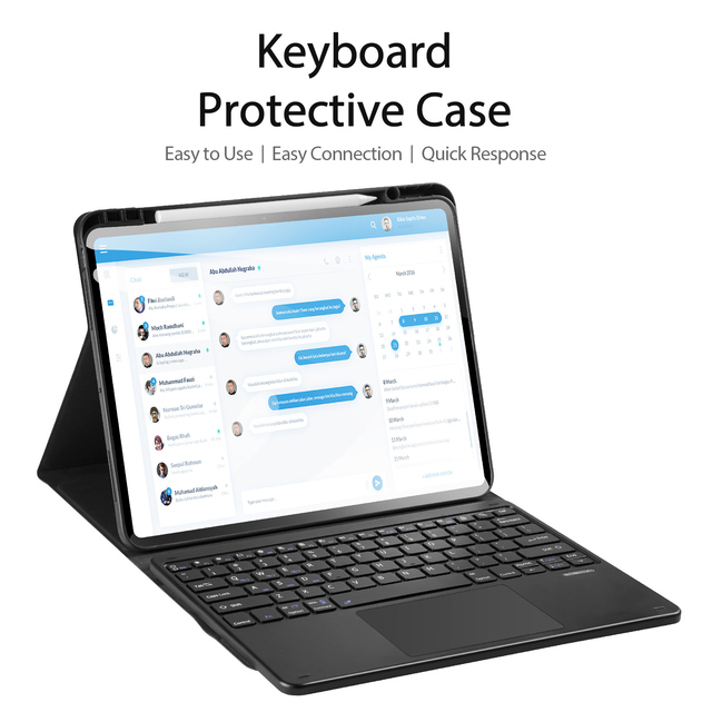 Wholesale Wireless Magnetic Keyboard Case for iPad Pro 11, iPad Air 6, Universal External Magnetic Keyboard Compatible Tablets