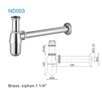 Chrome Plaqué Moderne Bassin Égouttoir En Laiton Salle De Bains Évier Vidange Bouteille Piège Siphon