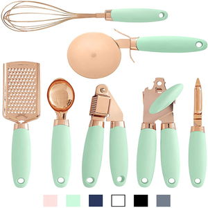 Best Selling 7 Pcs <strong>Kitchen</strong> Gadgets Tools Set <strong>Copper</strong> Coated Stainless Steel Utensils with Handle <strong>Kitchen</strong> <strong>Accessories</strong> - Product Image 1