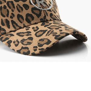 In Stock 6 Panel Plain Cotton Leopard Base <b>Ball</b> Cap - Product Image 5