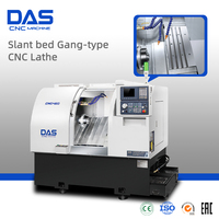 Usine chinoise de traitement personnalisé professionnel, tour CNC automatique haute précision à 2 axes DAS à broche unique, 46C, 8 outils, Syntec