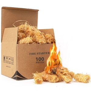 Allume-feu au charbon de bois naturel pour cheminées intérieures et barbecues extérieurs, allumage de feu de survie pour le camping - Product Image 1