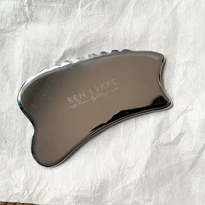 金属刮痧面部工具不锈钢，减少浮肿，耐用不锈钢刮痧工具，带旅行袋