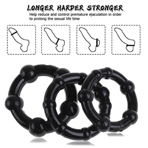 Anneau de pénis en silicone pour retardateur d'éjaculation, accessoires de bondage BDSM, accessoires pornographiques, pour prostate, adulte, homme - Product Image 2