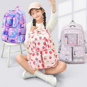Ensemble de sac à dos scolaire licorne en polyester imperméable à la mode avec fermeture éclair, boîte à lunch imprimée 3 pièces pour les élèves du <span class=keywords><strong>collège</strong></span>, unisexe - Product Image 1