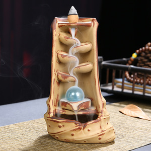 Brûleur d'encens à décor aromatique pour bois de santal, encensoir, brûleur de fumée en bois de santal, Bakhoor 5d, avec boîte en céramique, pour cadeau de Ramadan, article - Product Image 3