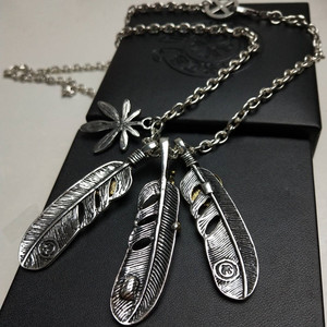 Collar de Plumas con Incrustaciones de Turquesa Azul de Chrome Goro's <span class=keywords><strong>Guro</strong></span>, Chapado en Oro, con Diseño de Pico de Águila y Corazón Japonés para Amantes - Product Image 2