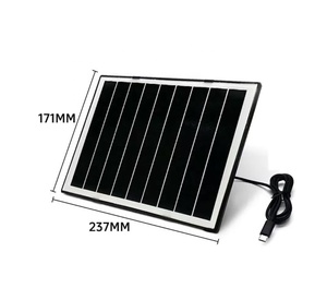 Petit chargeur solaire portable avec ports USB Type C, panneau solaire 5V 6V 12V 8W 1.6A pour le camping, la randonnée et les activités de plein air - Product Image 1