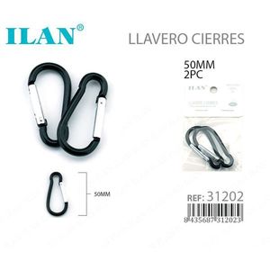Mosquetón Ilan de 50 mm, 2 Piezas, Accesorio para Escalada al Aire Libre - Product Image 1