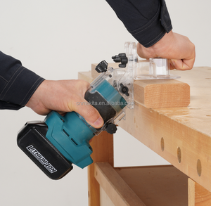Kit combiné d'outils électriques <span class=keywords><strong>sans</strong></span> <span class=keywords><strong>fil</strong></span> pour le travail du bois, 4 pièces, 18V, défonceuse, cloueuse, scie circulaire, raboteuse pour la rénovation de meubles et de maisons - Product Image 5