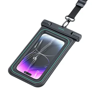 Usams YD013更便宜价格海绵框架防水袋聚氯乙烯手机套iPhone14透明袋