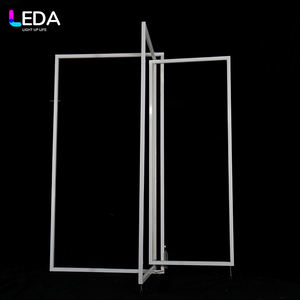 Marco de puerta rectangular iluminado LEDA, luz cálida, centros de mesa de boda, soporte para decoración de eventos - Product Image 2
