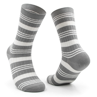 ZHOGNDE femmes école automne hiver nouveau style noir blanc rayé vintage mi-mollet scrunch coton équipage chaussettes