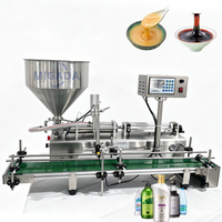 Machine de remplissage de bureau 100 ml pour pâtes, crèmes, yaourts, cosmétiques, jus, morceaux de fruits, eau pure et shampoing, avec convoyeur