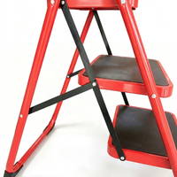 Hochwertige Moderne Maßgefertigte Farbige 5-Stufen-Leiter mit Strukturierter Rutschfester Oberfläche, Gepolstertem Griff, Faltbar, Hochfester Stahlkonstruktion, 150kg Tragkraft, EN 131