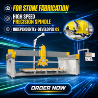 Scie à pont CNC 5 axes tout-en-un OMC TITAN PLUS 5+ pour la fabrication de plans de travail en pierre et quartzite en atelier