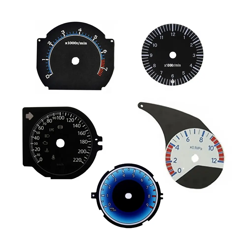 Bon cadran de compteur de voiture de transmission de la lumière et panneau de compteur de vitesse automatique el haute luminosité