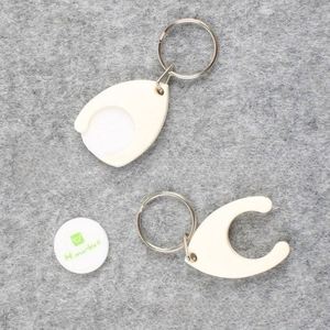 कस्टम यूरो सिक्का ट्रॉली कीचेन-व्यक्तिगत एब्स क्रॉस स्टाइल शॉपिंग कार्ट टोकन धारक डिजिटल प्रिंटिंग पोर्टेबल प्रचार - Product Image 4