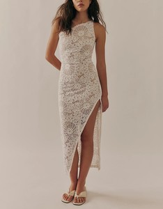 Dames <span class=keywords><strong>Sexy</strong></span> Uitgeholde Kanten Jurk Met Kanten Rugloze Bodycon Feestjes Kant Stof Vrij Formaat Print Maxi Lengte - Product Image 4