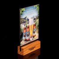 Présentoir publicitaire A5 A6 personnalisé et bon marché, menu de table, porte-affiche en acrylique A4 transparent en forme de T