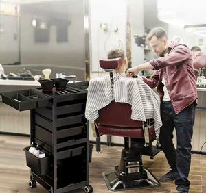 Armoire de rangement pour salon de coiffure, Meuble de rangement pour outils de coupe avec porte, Armoire à outils mobile, Chariot de salon de coiffure, Chariot pour outils de coloration à chaud - Product Image 6